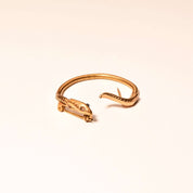 Gold Filled Serpent Snake Chain Tie Pin, Blue Jeweled Eyes, Vintage Sweater-Clip, Estate Jewelry, 9.5cm