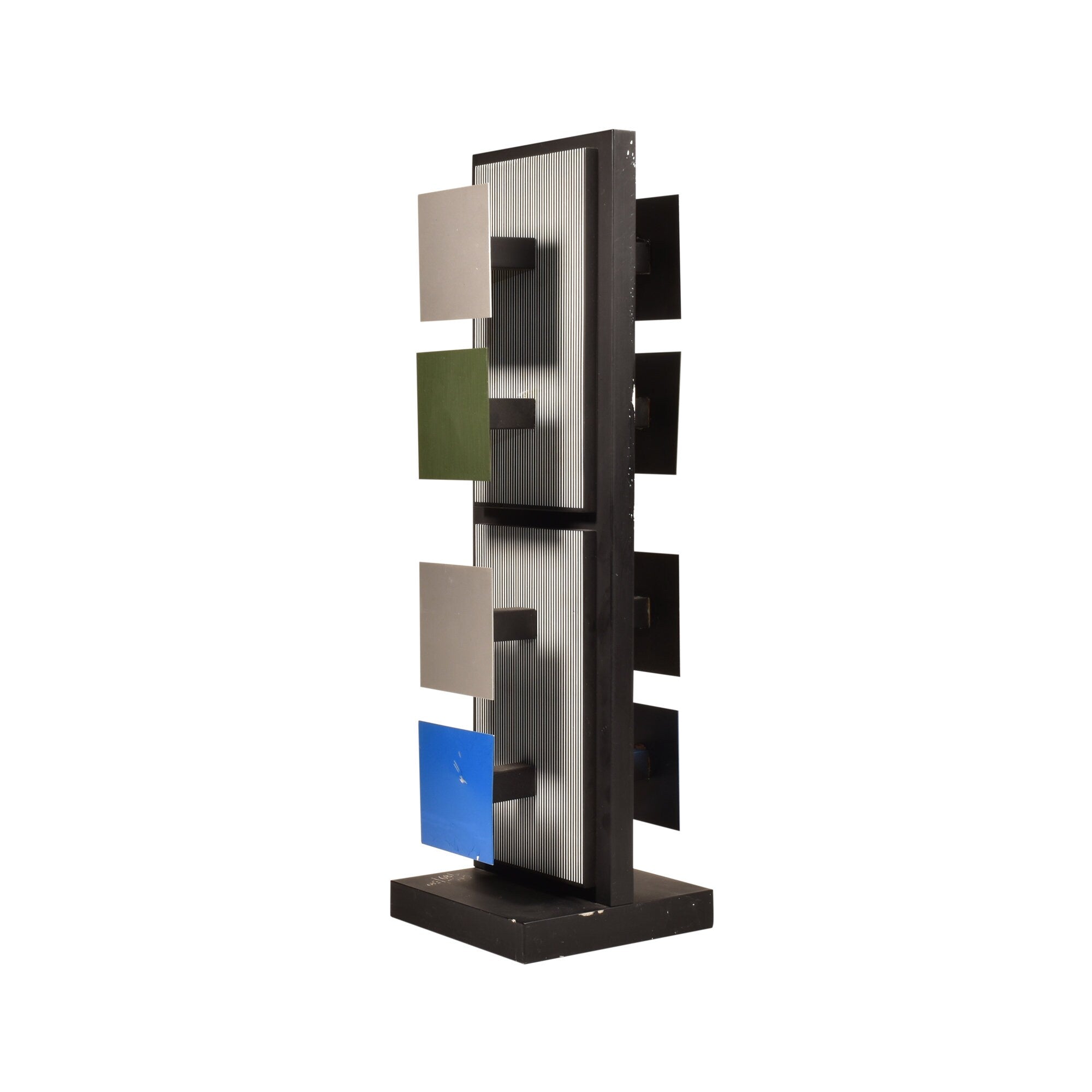 Original Signed Jess Rafael Soto 'Caroni' Limited Edition Op Art Sculpture, Wood & Aluminum, 19.5" H