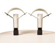 Original 1980's Arteluce "Palio" Dimmer Table Desk Lamp Pair Set, Copper Shade, Made in Italy, Working, 16" H - Good's Vintage