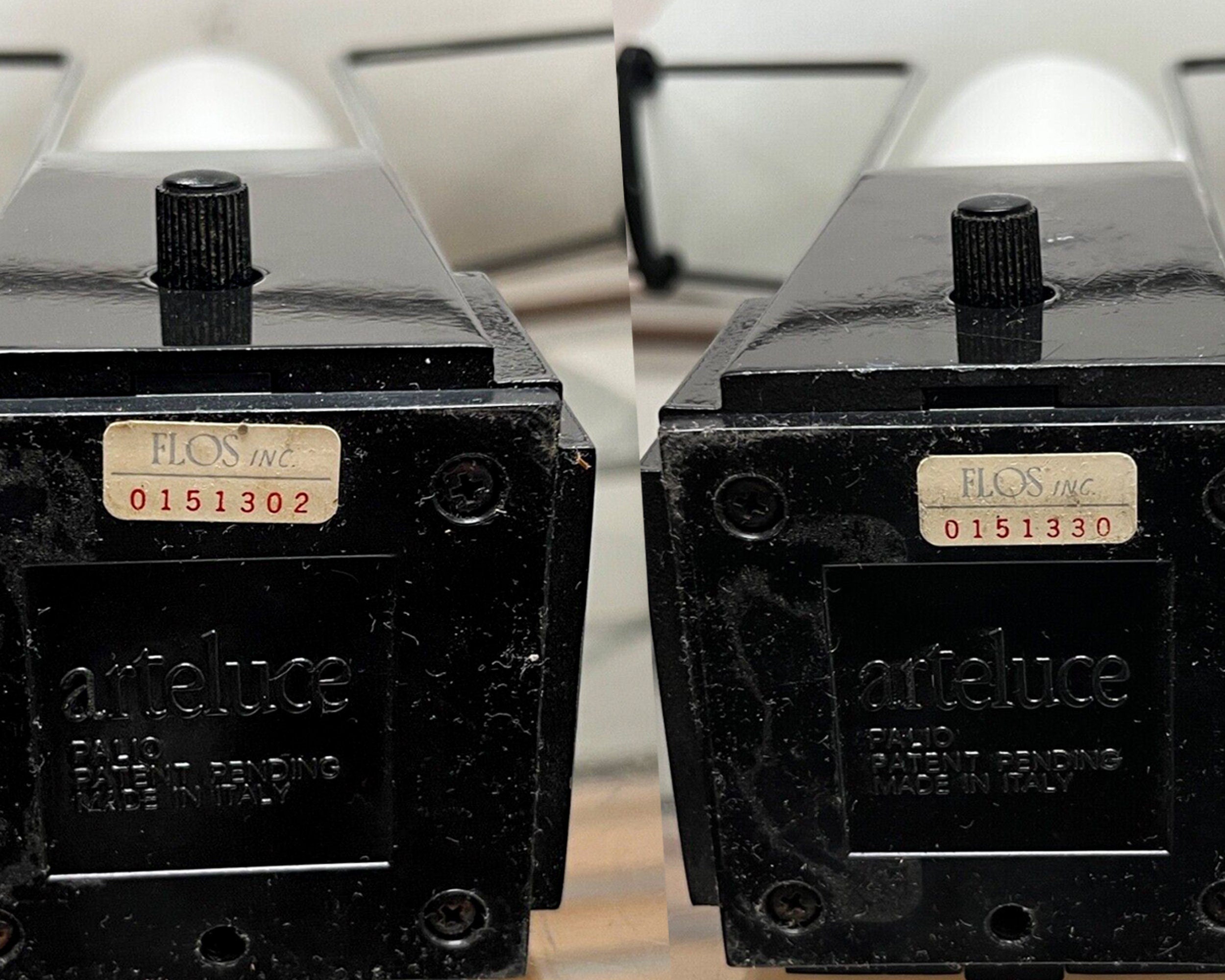 Original 1980's Arteluce "Palio" Dimmer Table Desk Lamp Pair Set, Copper Shade, Made in Italy, Working, 16" H - Good's Vintage