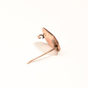 12K Rose Gold Georgian Mourning Braided Hair Brooch Pin, Small Gold Pin, Antique Jewelry, 21mm