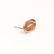 12K Rose Gold Georgian Mourning Braided Hair Brooch Pin, Small Gold Pin, Antique Jewelry, 21mm