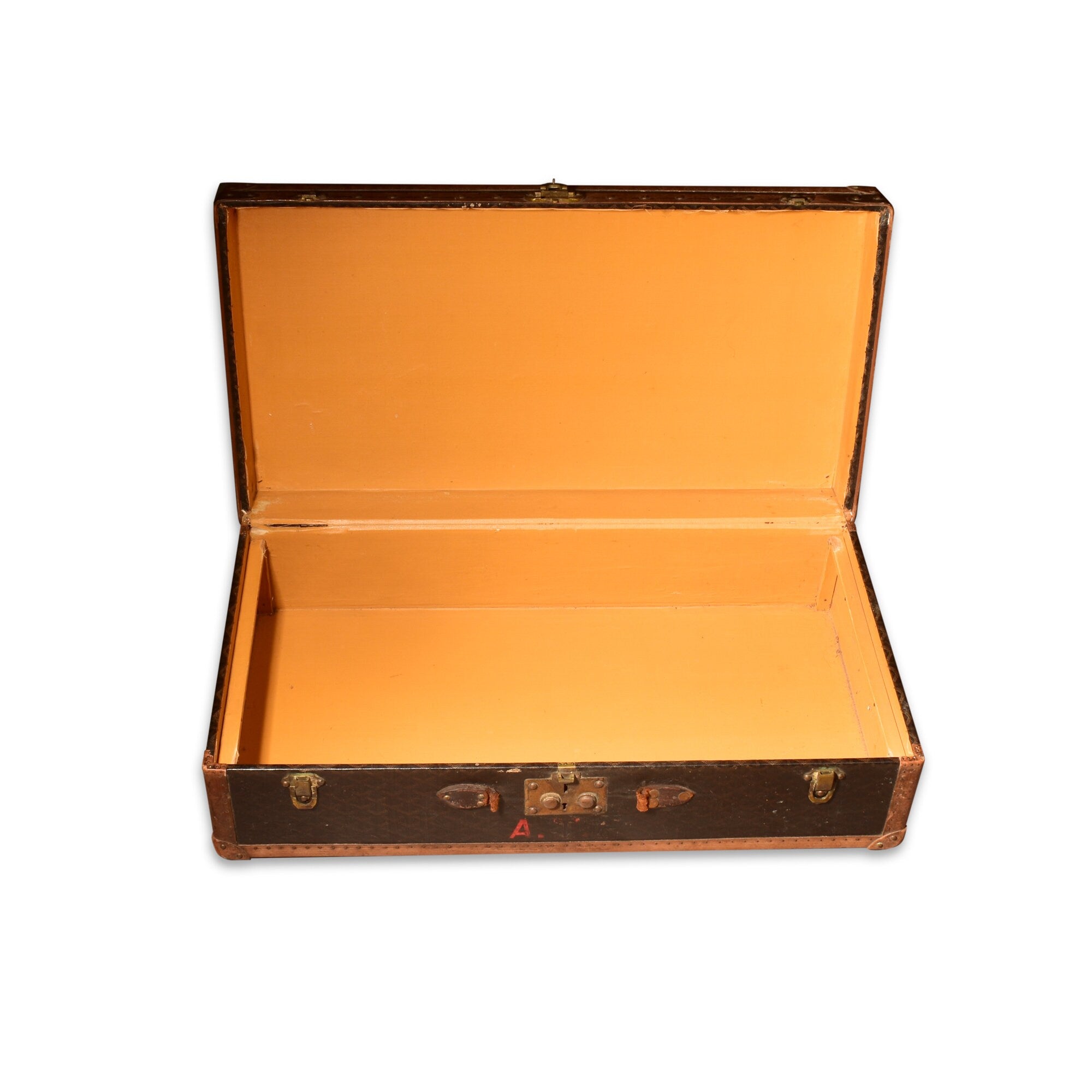 Antique Original Goyard Wanamaker Hard Suitcase Monogram Trunk w/ Original Tray, Shipping Included