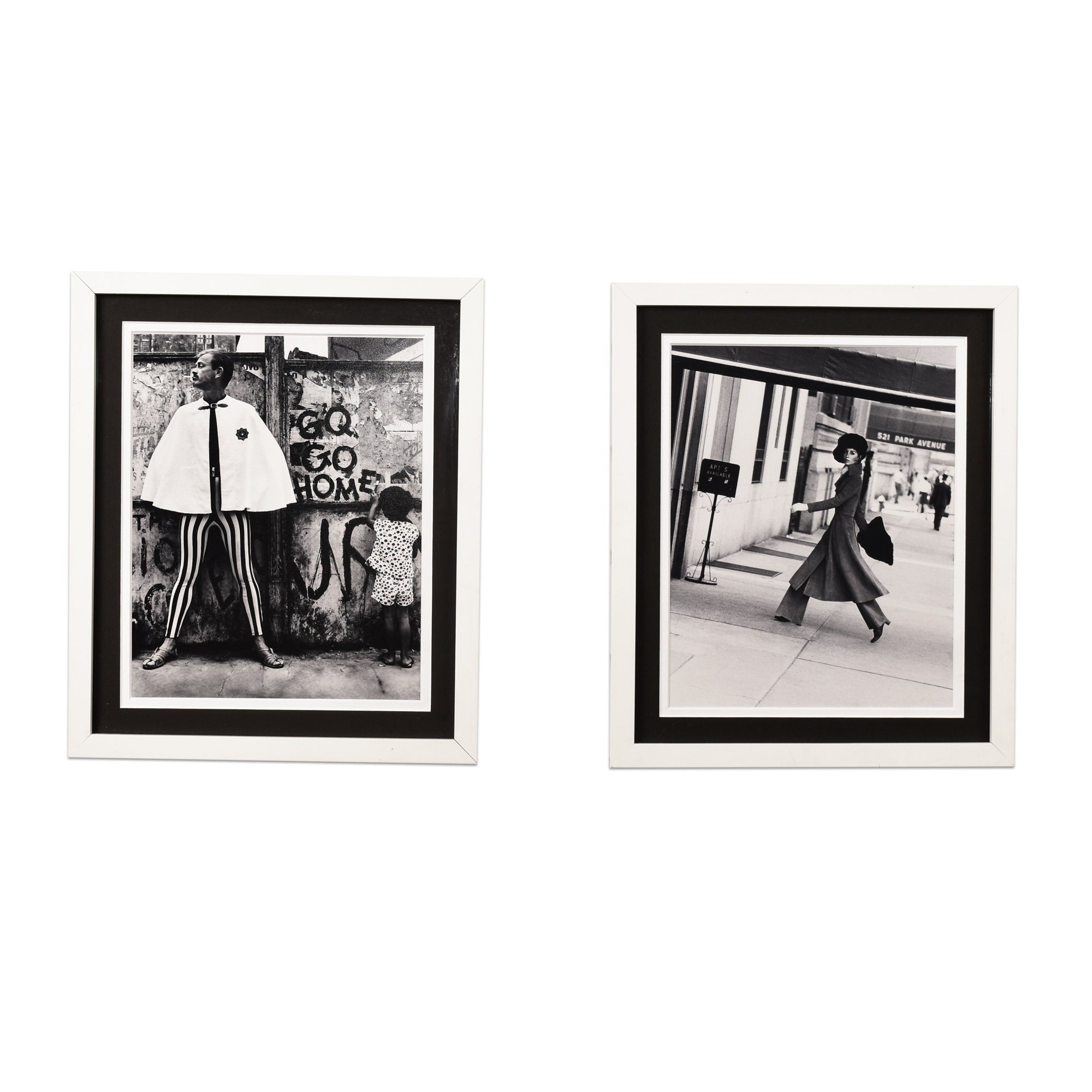 Framed Vogue Magazine Prints B&W, Vintage Wall Art