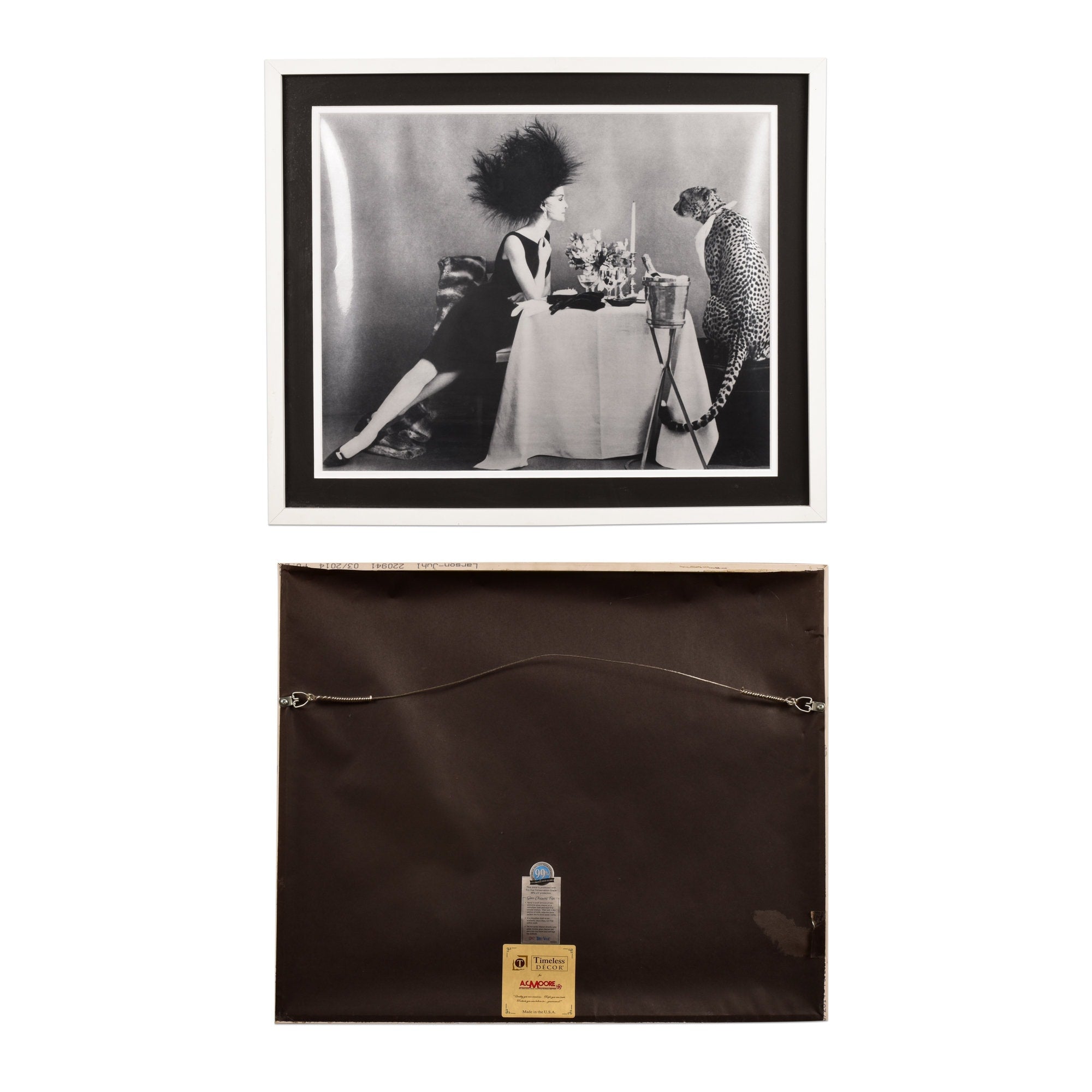 Framed Vogue Magazine Prints B&W, Vintage Wall Art