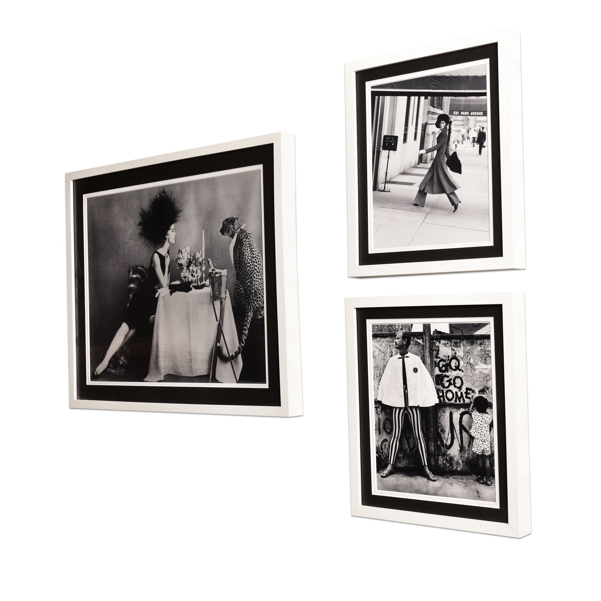 Framed Vogue Magazine Prints B&W, Vintage Wall Art