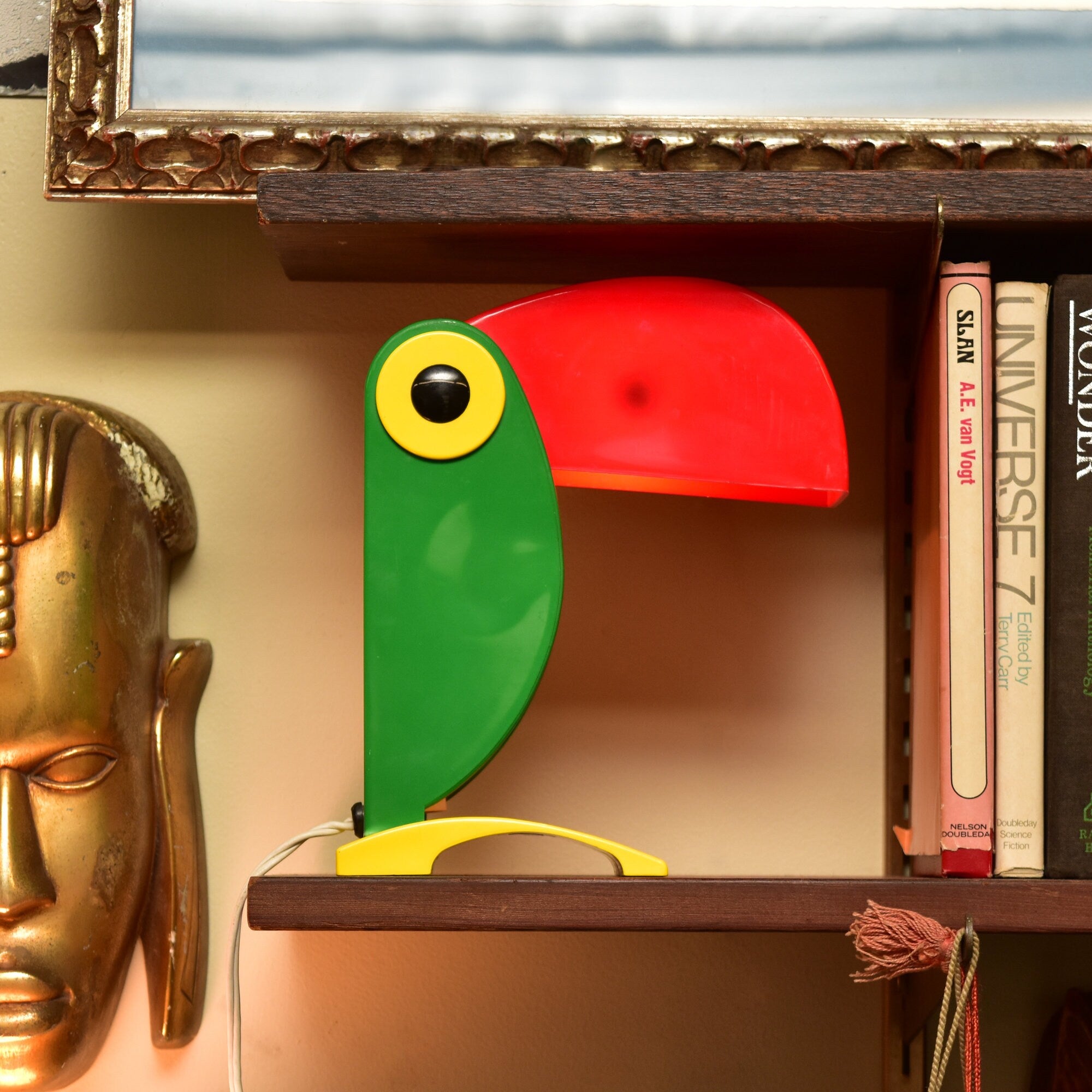 MCM Underwriters' Laboratories Inc. Folding Toucan Desk Lamp, Old Timer Ferrari OTF Style, Working, 8" H
