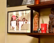 Framed 1988 Nude Man On Maned Lion Drawing/Painting, Unknown Artist, Vintage Erotica Wall Art, 16.75" X 12"