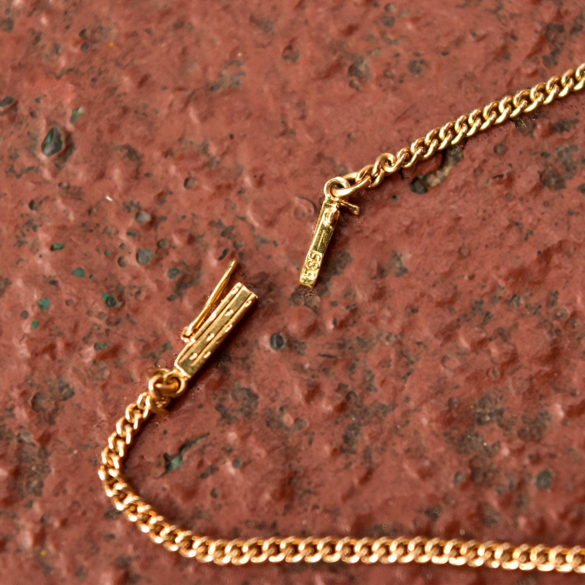 Ruby Pave Cluster Ball Chain Bracelet In 14K Yellow Gold, Sphere Bead On 1.5mm Cable Chain, Estate Jewelry, 7" L