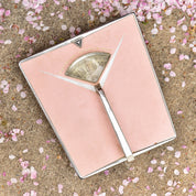1950's MCM Pink Detecto Stand-A-Way Bathroom Scale, Silver Trim & Handle, Working Condition