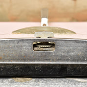1950's MCM Pink Detecto Stand-A-Way Bathroom Scale, Silver Trim & Handle, Working Condition