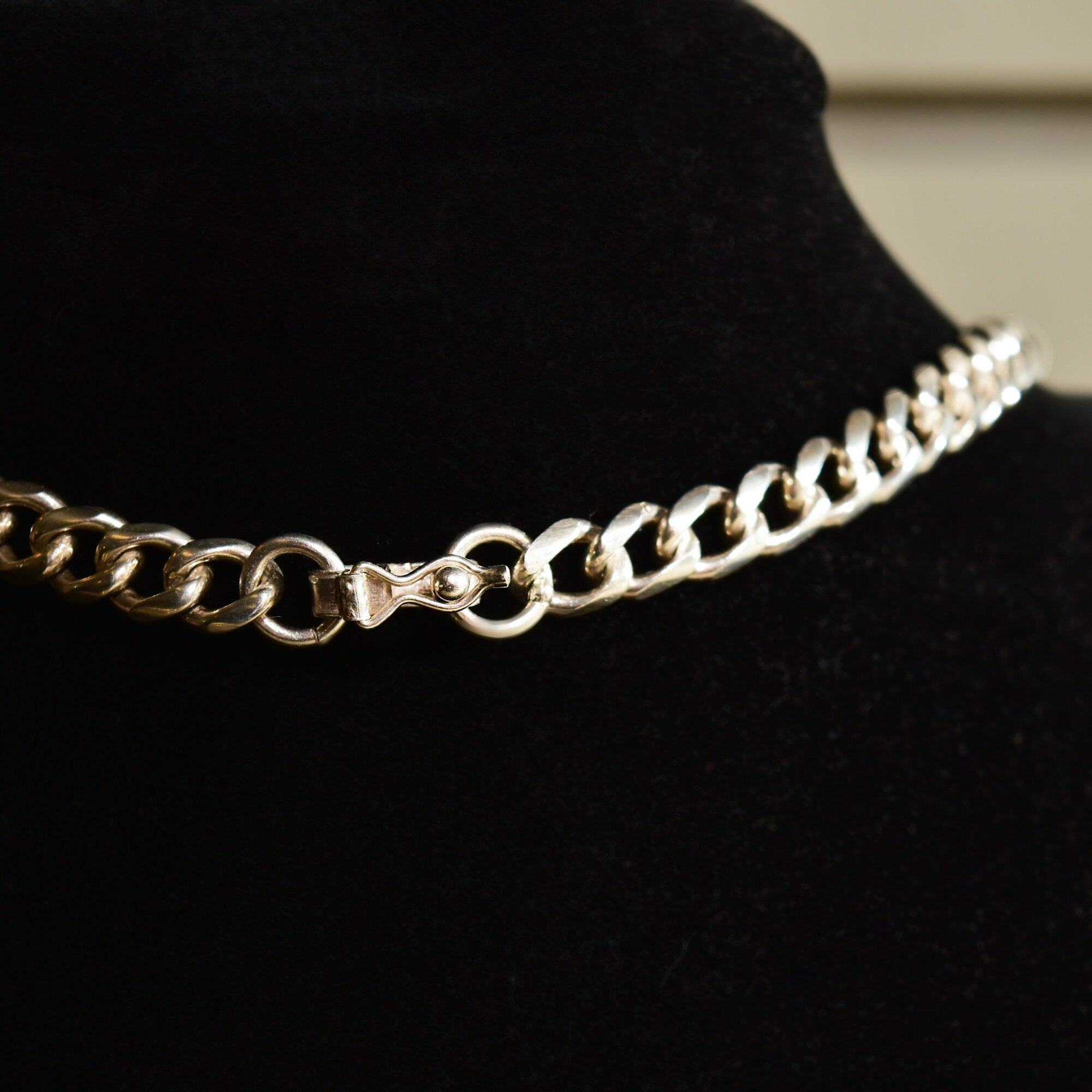 Peruvian 1915 Silver Coin Pendant Necklace, Solid 950 Sterling Silver Curb Chain, Gold-Wash Bezel Setting, 18" L