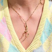 Solid 14K Flying Trapeze Acrobat Pendant, Sculpted Yellow Gold Figural Pendant/Charm, Estate Jewelry, 3 1/8" L