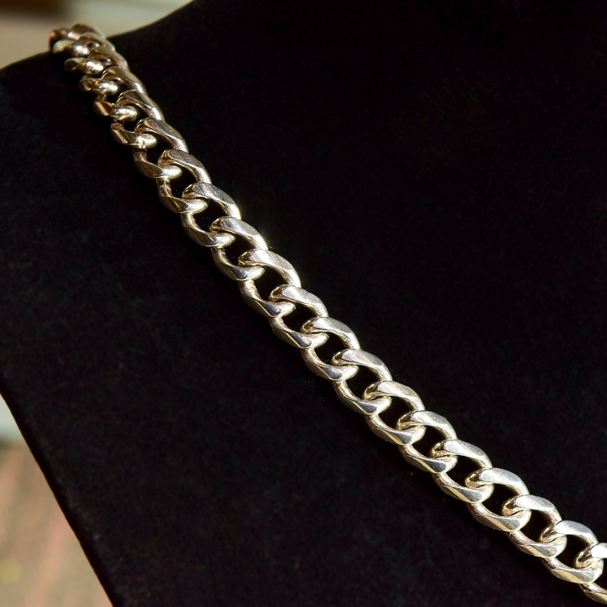 Peruvian 1915 Silver Coin Pendant Necklace, Solid 950 Sterling Silver Curb Chain, Gold-Wash Bezel Setting, 18" L