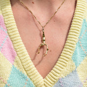 Solid 14K Flying Trapeze Acrobat Pendant, Sculpted Yellow Gold Figural Pendant/Charm, Estate Jewelry, 3 1/8" L