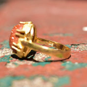 18K Orange Goldstone Cocktail Ring