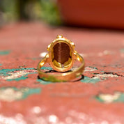 18K Orange Goldstone Cocktail Ring