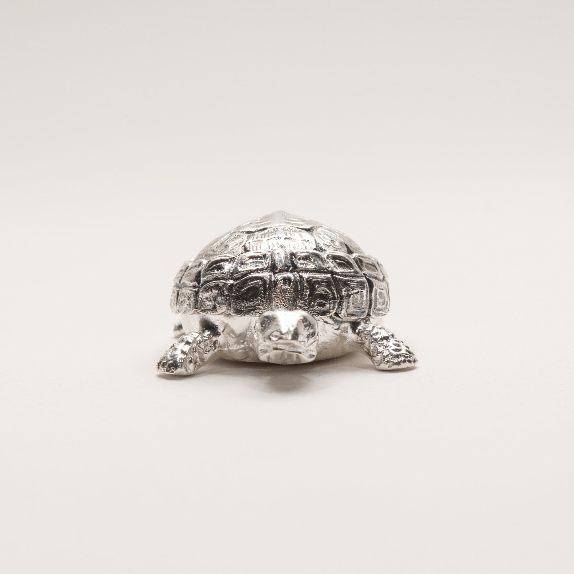 Buccellati Italy Sterling Silver Turtle Pill Box, Solid Silver Mini Turtle Box Figurine, Collectible, 56mm