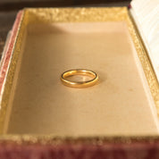 Antique 22K Wedding Band, Solid Yellow Gold, Birmingham Assay, Size 4 US