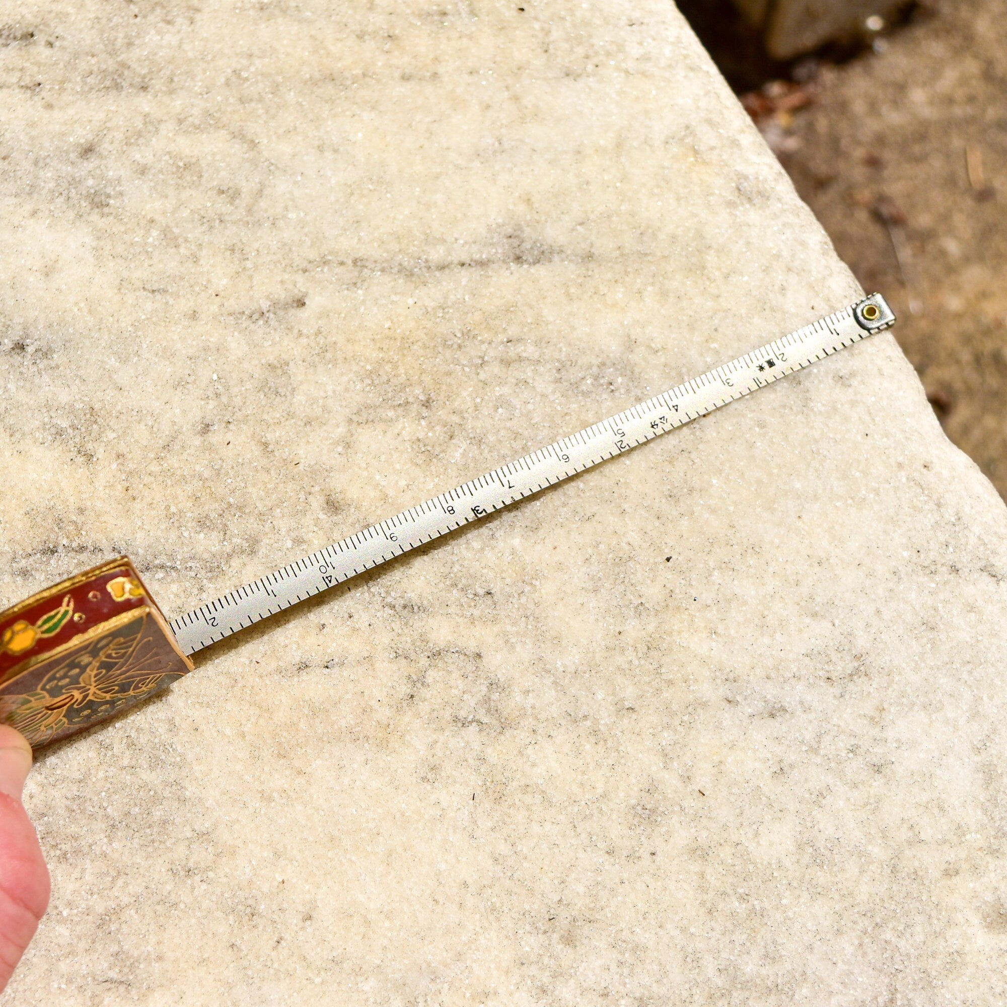 Cloisonn Butterfly Mini Tape Measure, Brass Enamel Inlay, 100cm Measuring Tape