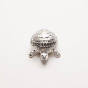 Buccellati Italy Sterling Silver Turtle Pill Box, Solid Silver Mini Turtle Box Figurine, Collectible, 56mm