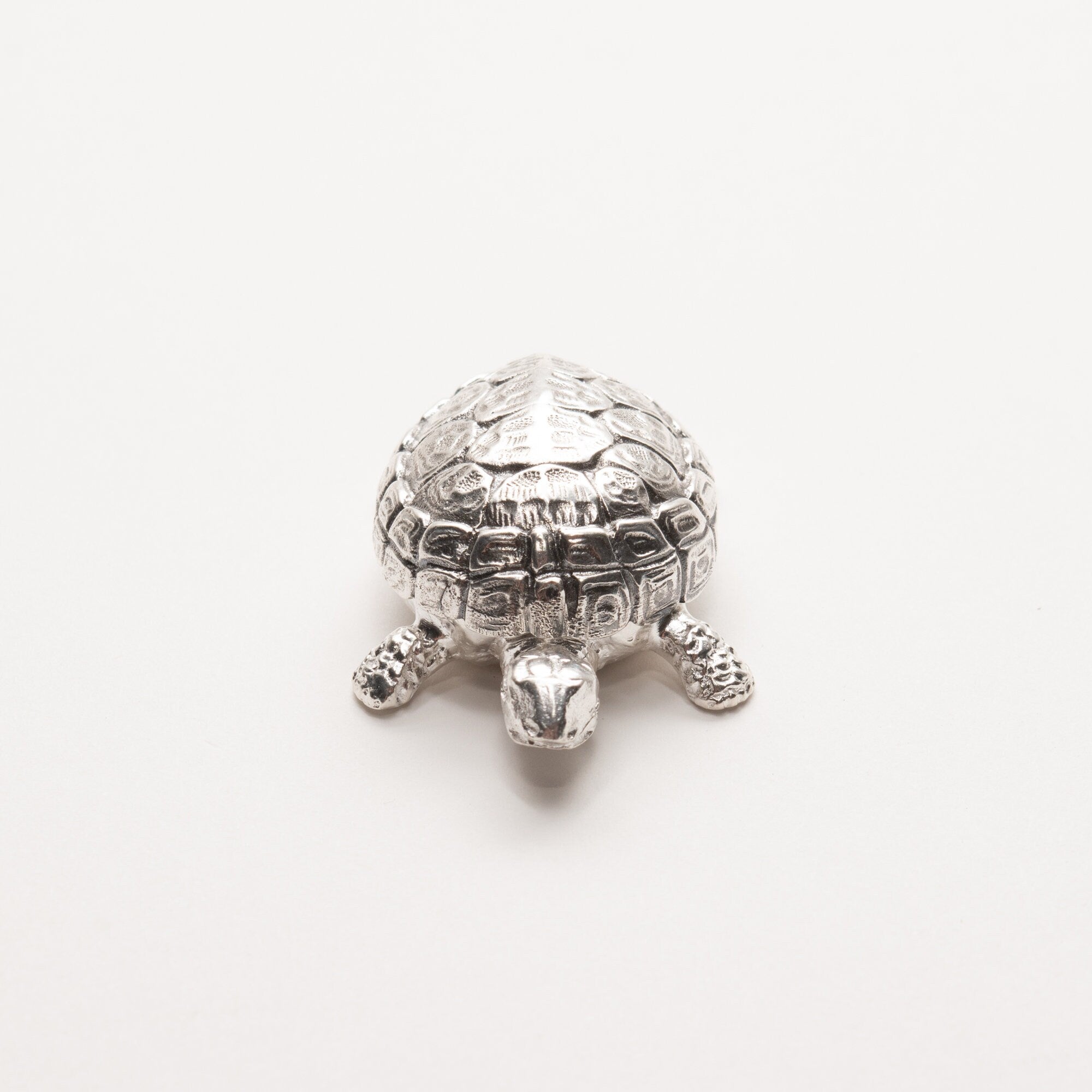 Buccellati Italy Sterling Silver Turtle Pill Box, Solid Silver Mini Turtle Box Figurine, Collectible, 56mm