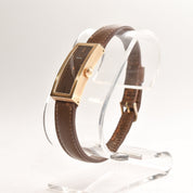 1970's Omega 14K Solid Yellow Gold Wristwatch, 17 Jewel Self-Winding, Vintage Men's Tank Watch