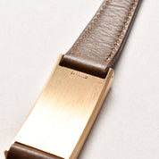 1970's Omega 14K Solid Yellow Gold Wristwatch, 17 Jewel Self-Winding, Vintage Men's Tank Watch