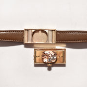 1970's Omega 14K Solid Yellow Gold Wristwatch, 17 Jewel Self-Winding, Vintage Men's Tank Watch