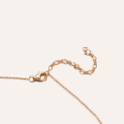 Mother Of Pearl Crescent Moon Pendant Necklace, Reversible Swivel Disc, CZ Diamonds, Gold-Plated Brass, 18" L