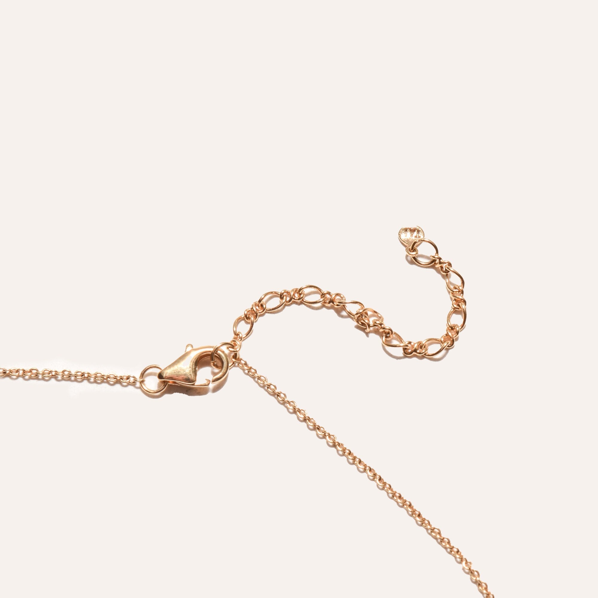 Mother Of Pearl Crescent Moon Pendant Necklace, Reversible Swivel Disc, CZ Diamonds, Gold-Plated Brass, 18" L
