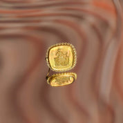 Czech Mother Of Pearl Gilt Filigree Cameo Style Brooch Pin, Maiden Figure, Estate Jewelry, 33mm