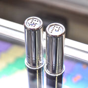 1930's Abercrombie & Fitch Sterling Silver Shotshell Salt And Pepper Shaker Set, 6cm