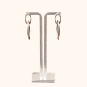Industrial Sterling Silver Chain Link Earrings, Chunky Modernist Dangle Earrings, 4.5cm