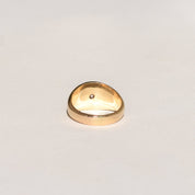 10K GF Paste Solitaire Dome Ring In Polished Yellow Gold, Victorian Wedding Ring, Size 7 US