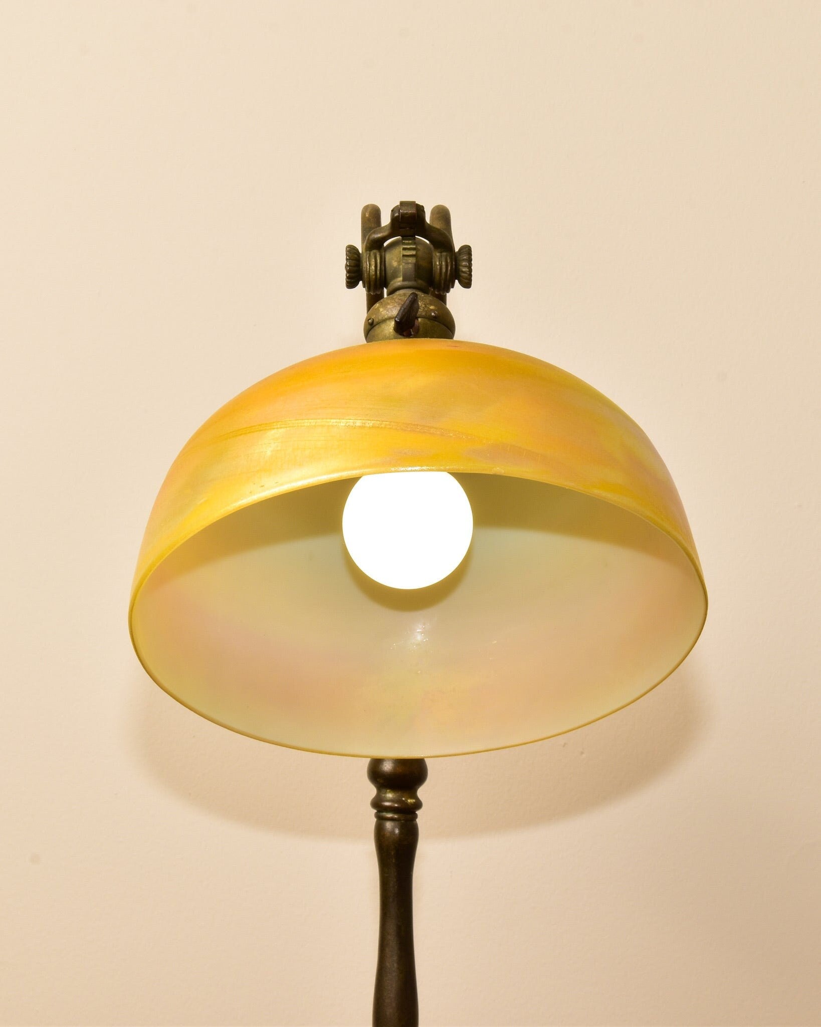 Antique L.C.T. TIFFANY STUDIOS New York Favrile Counterbalance Floor Lamp, Working Condition,