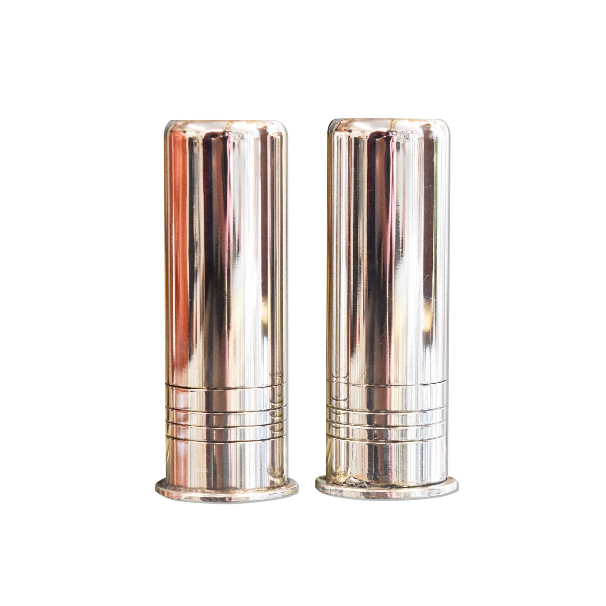1930's Abercrombie & Fitch Sterling Silver Shotshell Salt And Pepper Shaker Set, 6cm