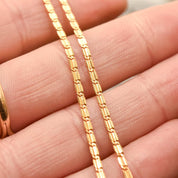 Italian 14K Yellow Gold Chain Necklace, Mariner-Style Link, Unisex Gold Chain, Estate Jewelry, 17.75" L