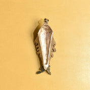 Huge Silver Enamel Fish Pendant