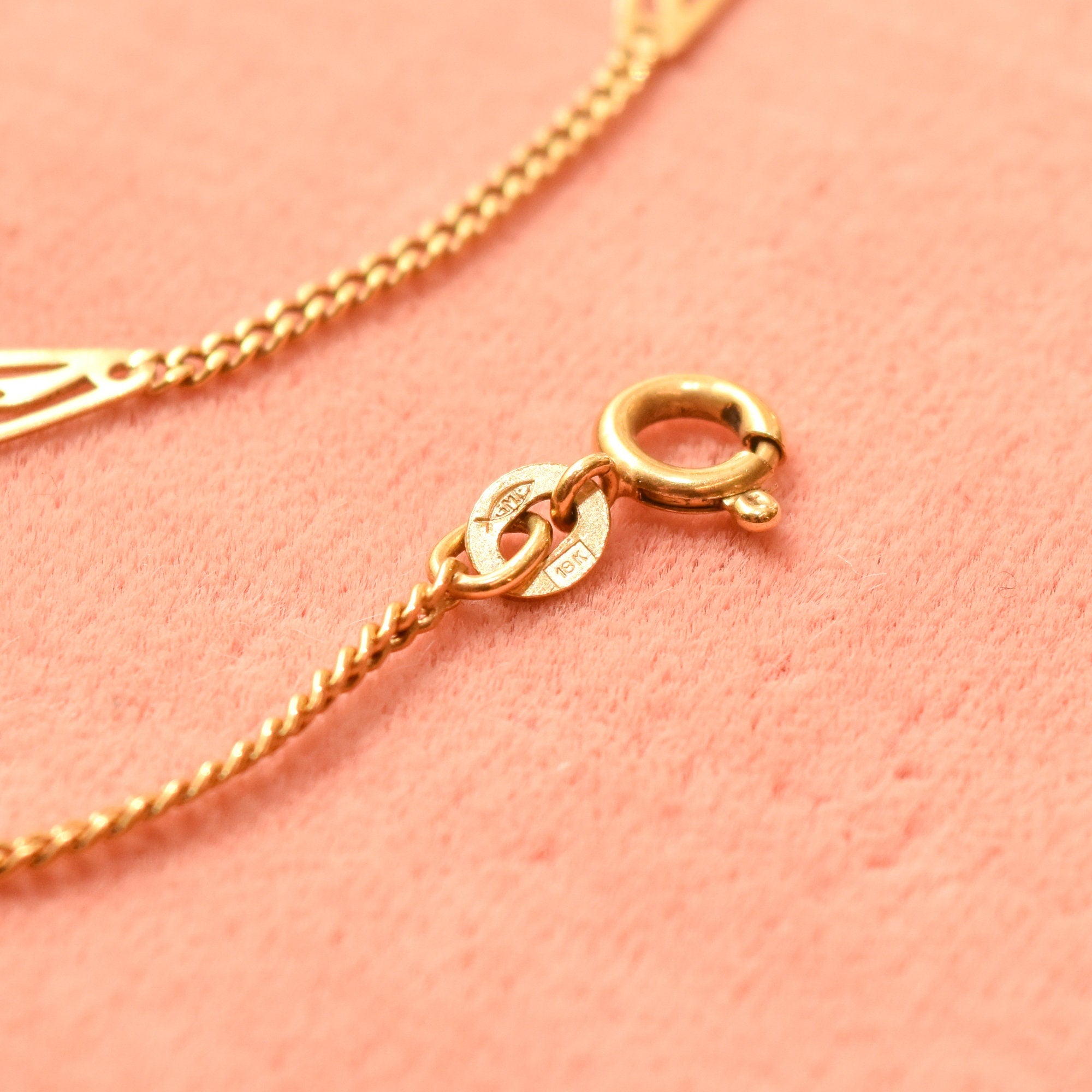 Italian 18K Filigree Link Chain, Ladies Yellow Gold Chain, Elegant Necklace, Estate Jewelry, 17.5"