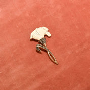 Sterling Silver Enamel Marcasite Flower Brooch Pin, Art Nouveau Revival, Valentines Day Gift, 2.25" L