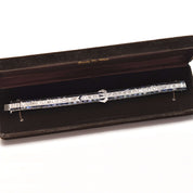 Art Deco Platinum Natural Diamond & Synthetic Sapphire Belt Buckle Link Bracelet