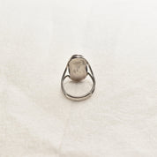 Modernist Sterling Silver Azurite Ring, Gemstone Jewelry, Size 7 1/2 US