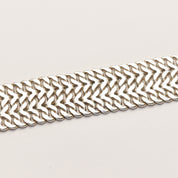TAXCO Sterling Silver Double Curb Link Bracelet By Rodolfo Espinoza, Chunky Modernist Bracelet, 7.75"