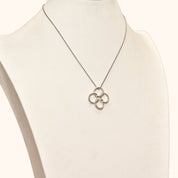 Tiffany & Co. Sterling Silver Quadrifoglio Pendant Necklace By Elsa Peretti, Valentines Day Gift, 16" L