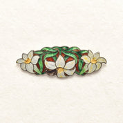 Sheffield Sterling Silver Genuine Cloisonne Flower Brooch