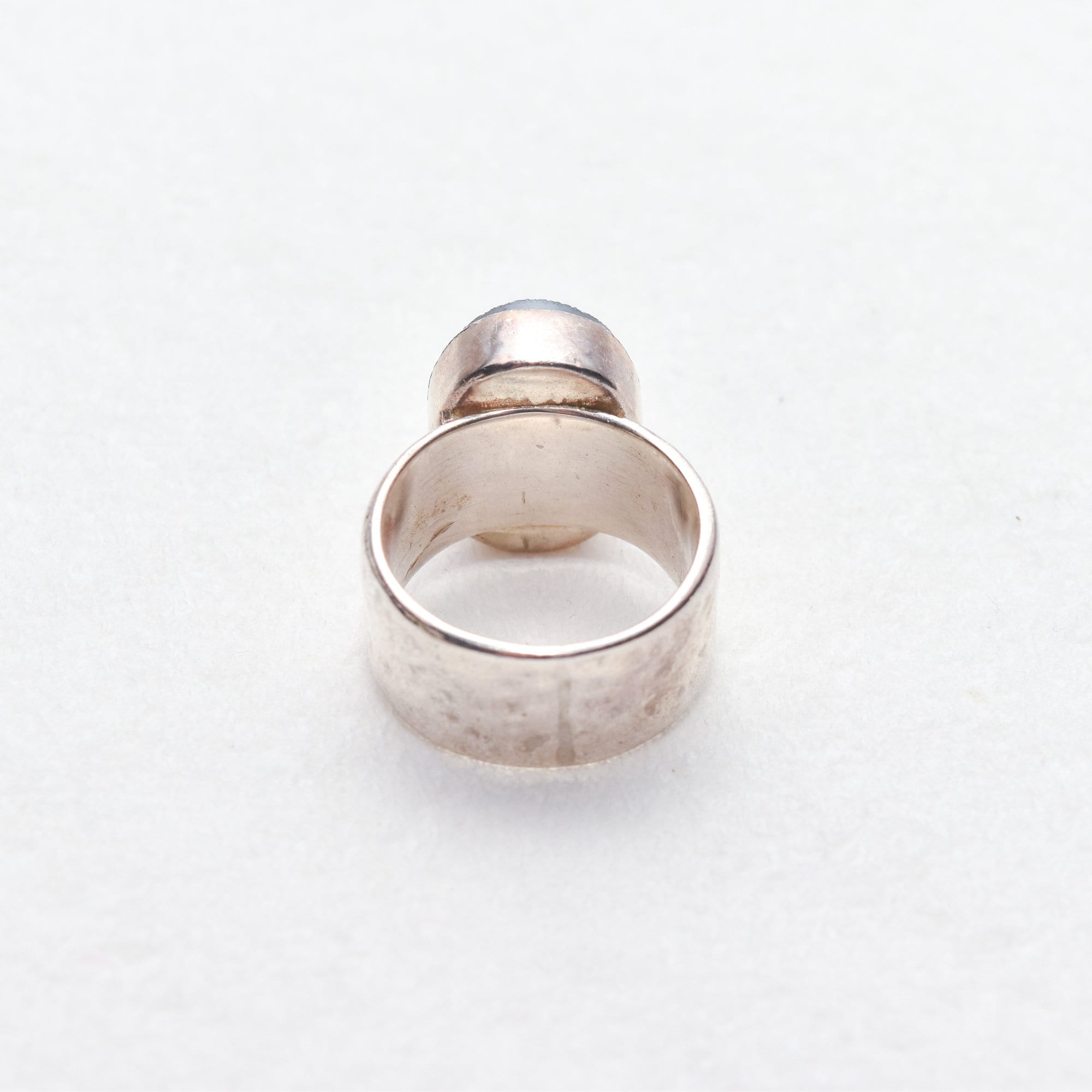 Sparkly Sterling Silver Druzy Quartz Ring, Chunky Hammered Ring, Gemstone Jewelry, Size 10 1/4 US