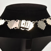 TAXCO Sterling Silver Amethyst Art Deco Necklace, Matilde Poulat Style, Valentines Day Gift, 17.5"
