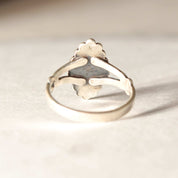 Cute Minimalist Sterling Silver Turquoise Ring, Southwestern Jewelry, Native American, Size 7 US