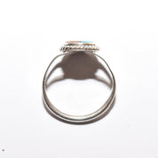 Little Zuni Sun Face Ring In Sterling Silver, Native American Jewelry, Stacking Ring, 5 1/4 US